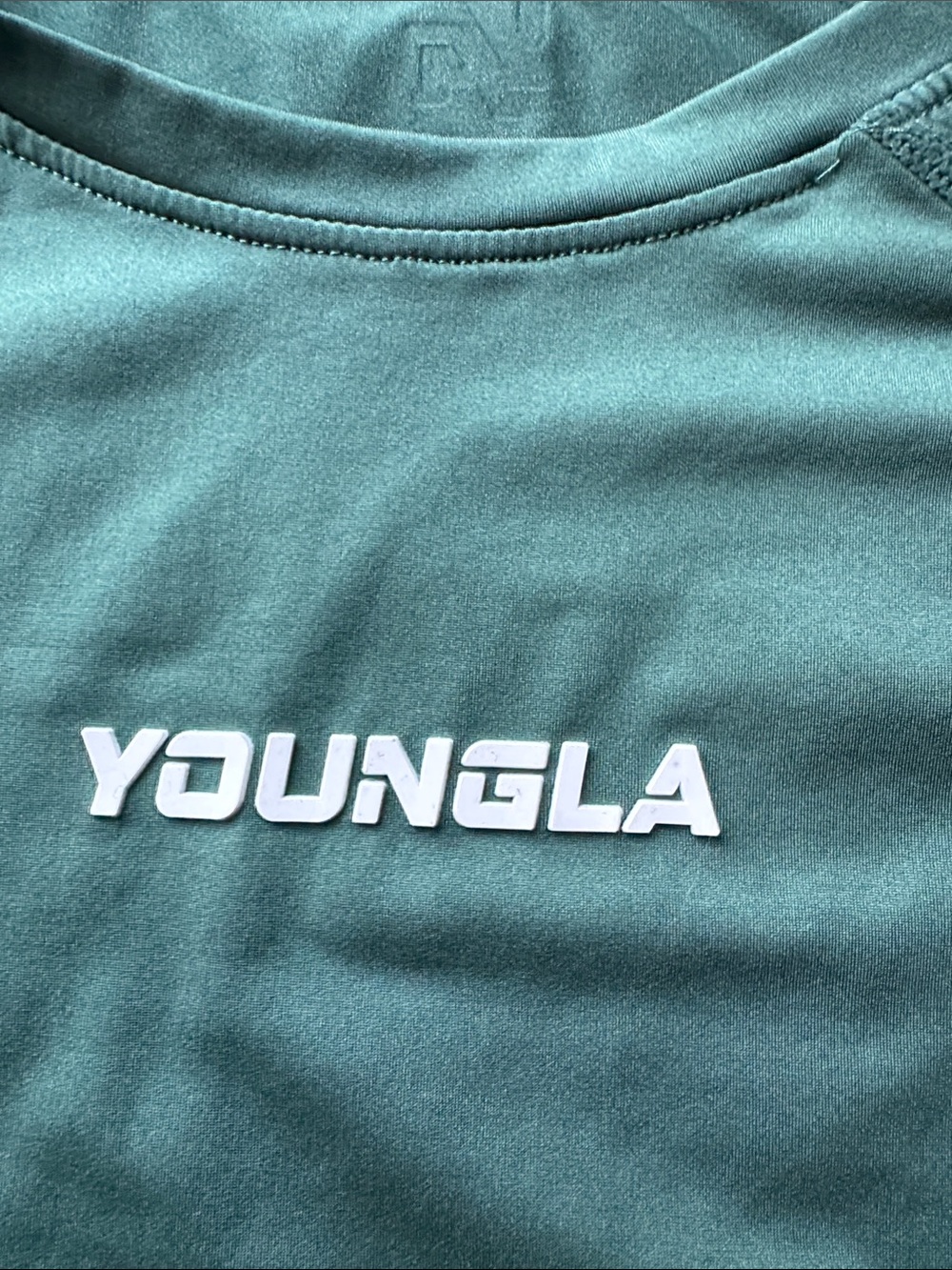 YoungLA Dark Green Long Sleeve Performance Shirt - Picture 3 of 5